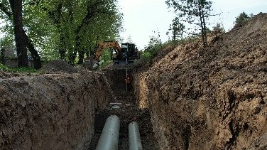 Уложено более 57 000 метров стеклопластиковых труб